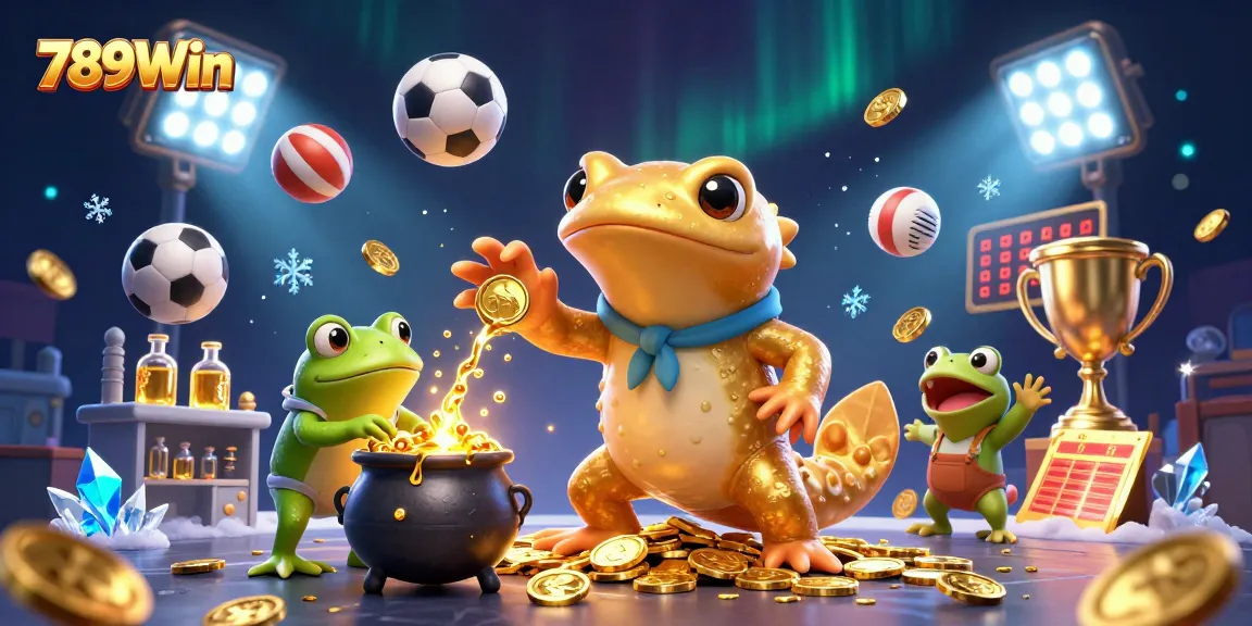 Engage with 789Win's thrilling online casino adventure featuring charming characters and vibrant gold coins.