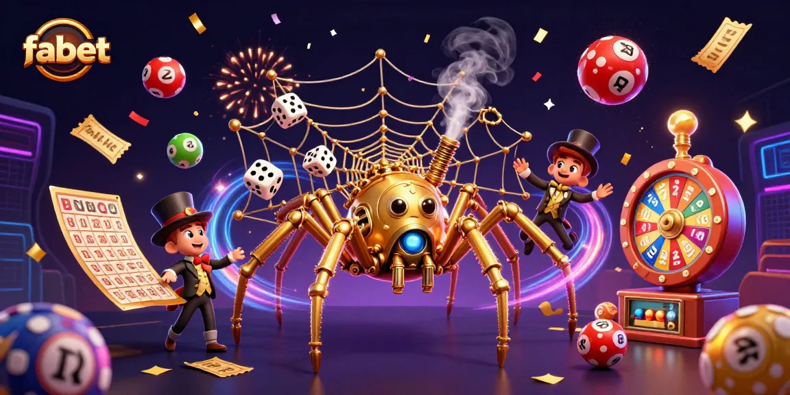 Join fabet's vibrant world of entertainment with colorful lottery balls and dynamic gaming elements.