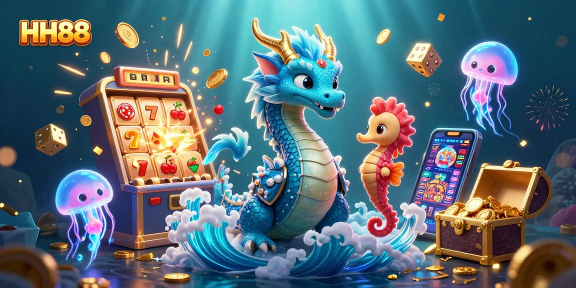 Experience thrilling games at HH88 with vibrant characters and casino elements.