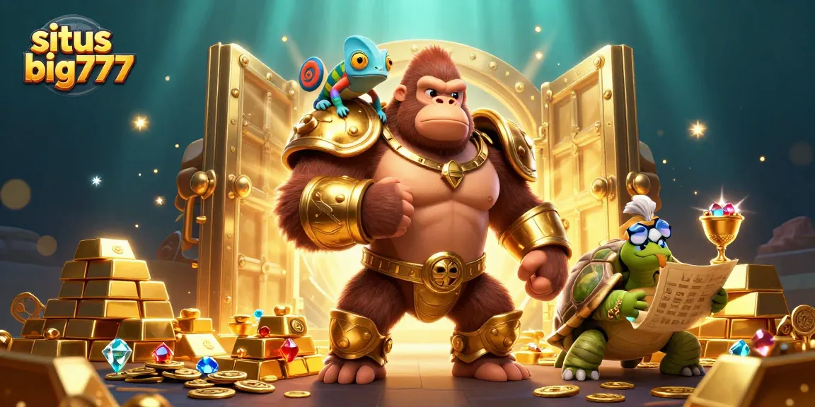 Spin for riches with situs big777, featuring dynamic characters in an exciting casino scene.