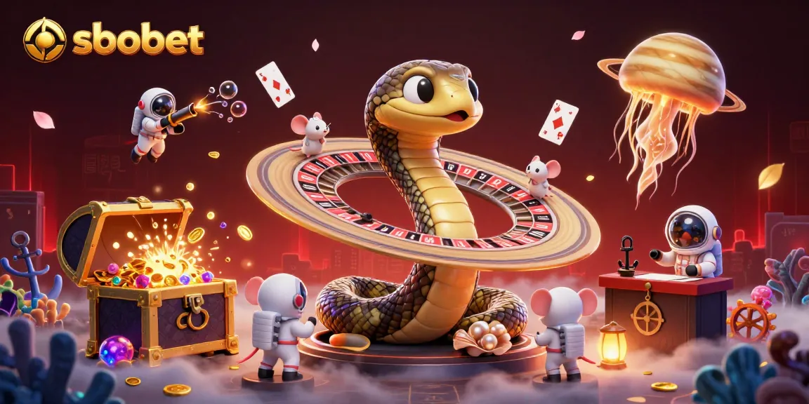Engage with sbobet as tiny astronaut mice bet on a cosmic roulette wheel in an immersive 3D illustration.