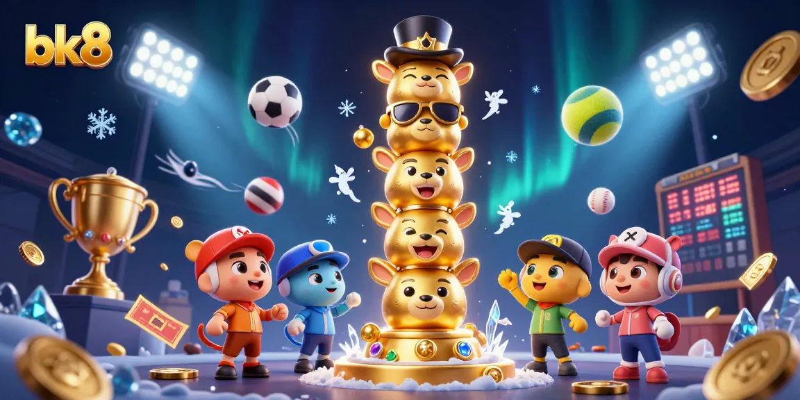 Engage with BK8's dynamic gaming scene featuring sports betting excitement and festive energy.