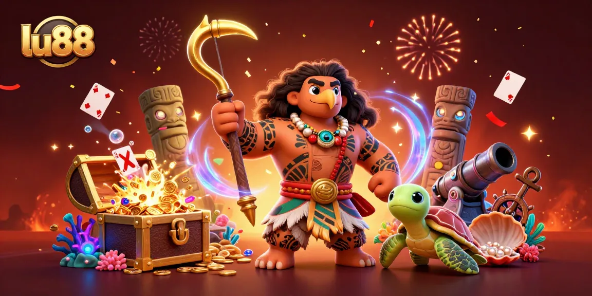 Experience the excitement of lu88 with a dynamic 3D illustration featuring vibrant gaming elements.