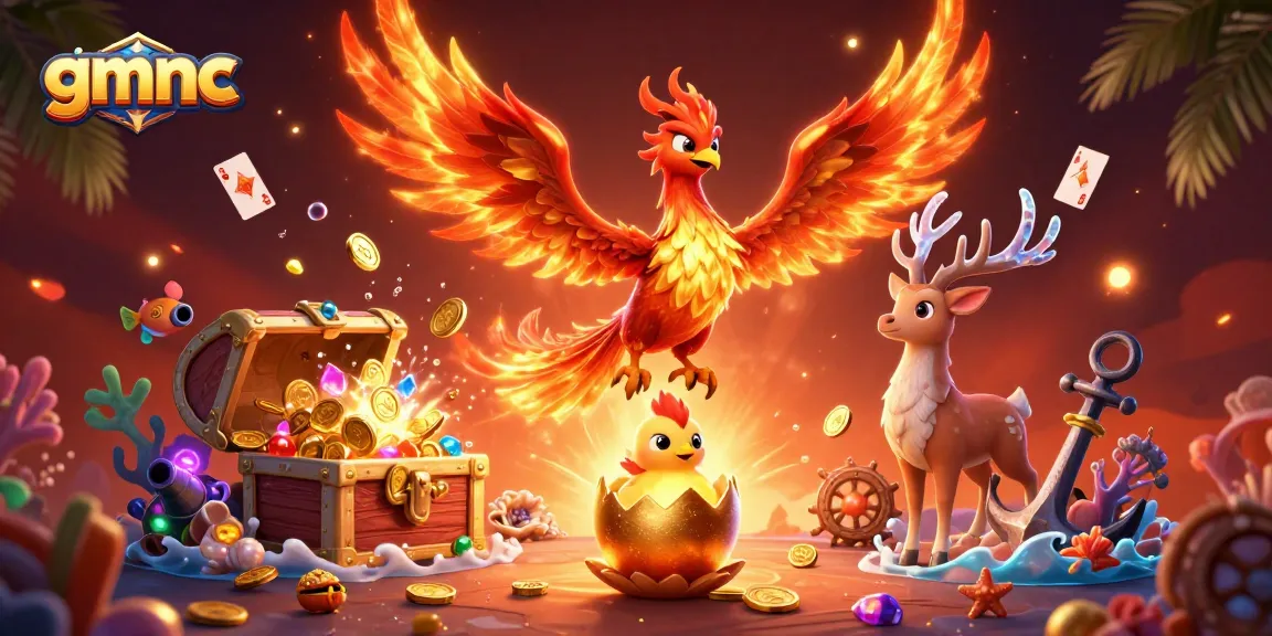 Engage with gmnc for thrilling casino experiences featuring vibrant phoenix characters and treasure
