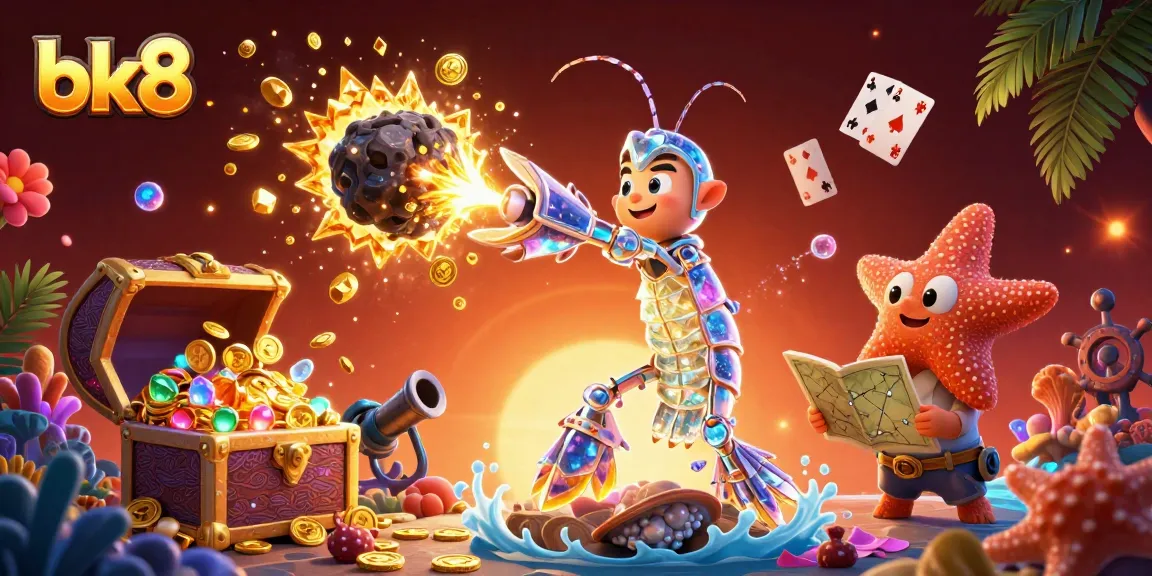 Experience the thrill of bk8 with a vibrant 3D underwater casino adventure, exploding treasures and excited characters!