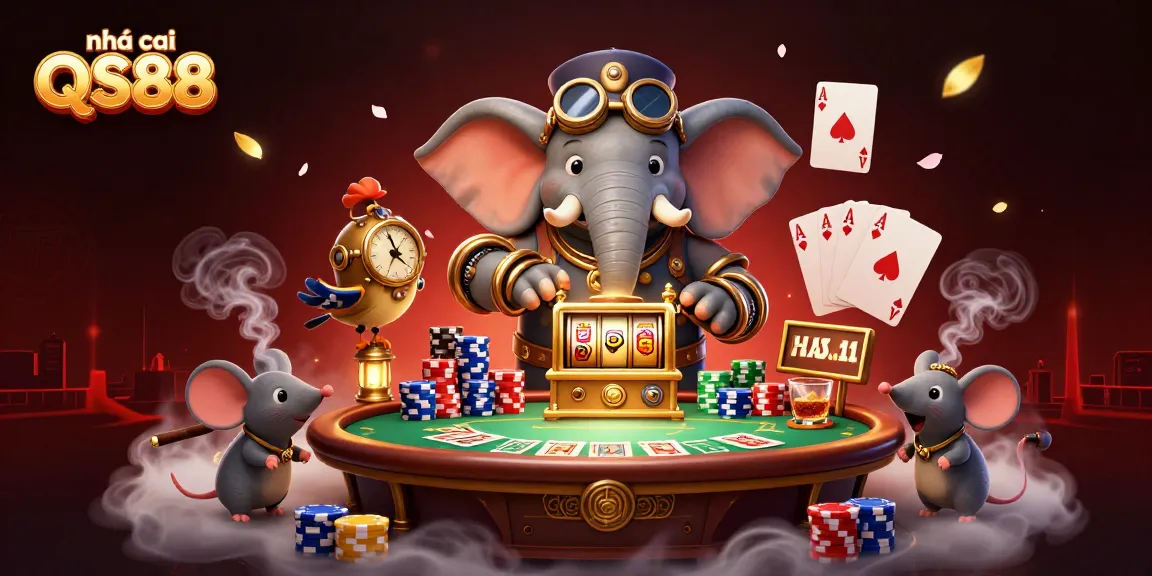 Experience exciting gameplay at nhà cái QS88 with engaging characters in a vibrant casino setting.