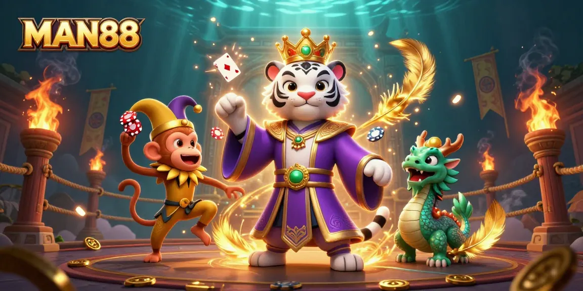 Experience exciting gameplay strategies at MAN88 with vibrant characters and dynamic casino elements