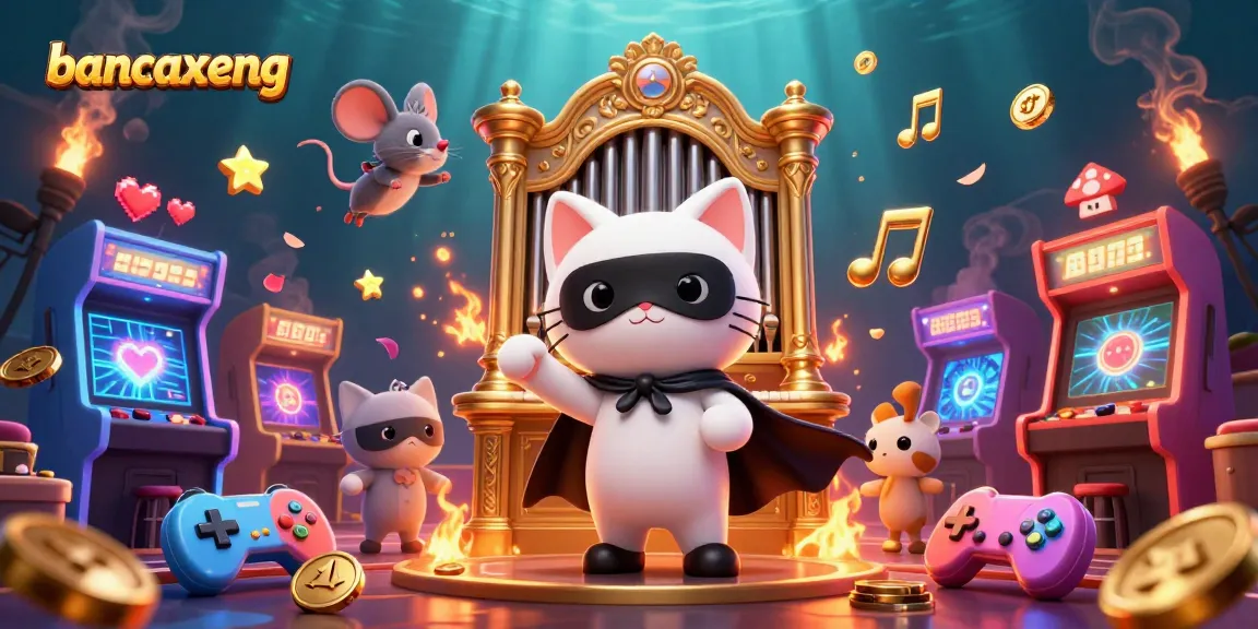 Experience the excitement of bancaxeng with engaging underwater arcade visuals and vibrant characters.