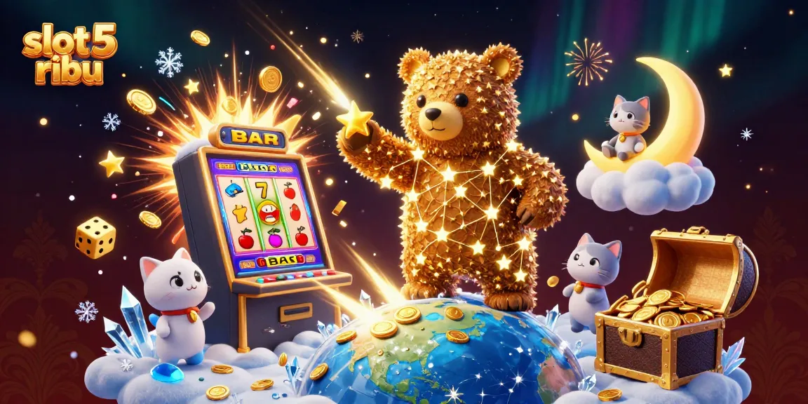 Win exciting prizes at slot 5 ribu casino with vibrant 3D digital elements!