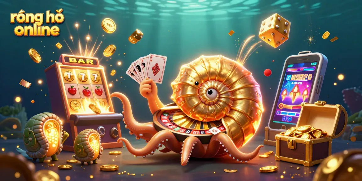 Experience rồng hổ online with dynamic casino elements in a vibrant illustration of winning excitement.